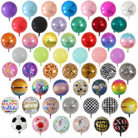 Huaien Factory 22 pouces 4D imprimé boule disco ballons mariage lieu miroir aluminium Film décorations pour les fêtes de remise des diplômes