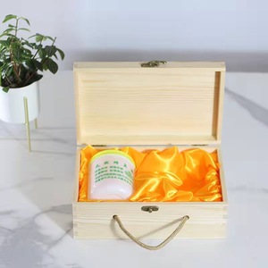 <b>Honey</b> Wooden Gift Box Pine Wood 8mm Rectangle Handmade For Food Packaging Customizable - Product Image 4