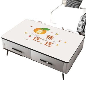 Mantel Lavable para Mesa de Centro, Rectangular, Impermeable, para Uso Doméstico, Color Sólido, Estilo 2023 - Product Image 1