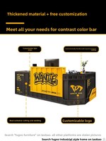 Comptoir de réception en fer industriel sur mesure - Design antique pour restaurants, gymnases et boutiques - Fabrication OEM/ODM en Chine