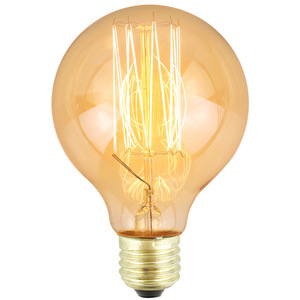 220V E27 Lồng Sóc Tungsten Filament Cổ Điển Ánh Sáng G80 Hổ Phách Glass Edison Bóng Đèn 25W 40W 60W Edison Đèn Sợi đốt Bóng Đèn - Product Image 2