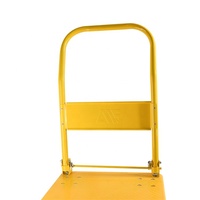 Carretilla Plegable de Mano de Color Amarillo con Capacidad de Carga de 200 kg y Dimensiones de 50x70 cm