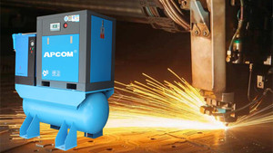 Compresseur d'air industriel tout-en-un à vis, sans huile, refroidi par air, avec réservoir de stockage d'air de 600 litres, équipement durable - Product Image 6
