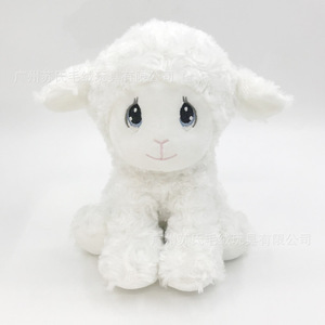 Oveja de peluche de juguete estándar de comercio exterior, muñeco de cordero cepillado, juguete de animal de peluche rizado Rosa basado en imágenes y muestras. - Product Image 1