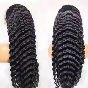 13x6 Raw Indian Lace Frontal Hair Wig Glueless Full Lace Front Wigs For Black Women 40 Inch Brazilian Straight Lace Front Wig