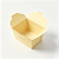 Boîte d'emballage en gros pour salades, nouilles, poulet frit, restauration rapide, conteneur jetable de qualité alimentaire, boîte en papier à emporter, économique