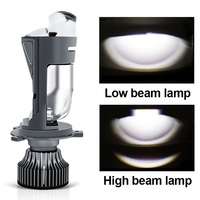 Projecteur à double lentille M01K H4 165w 17000lm 6000k Blanc, ampoule de phare LED pour moto, lumière LED pour phare de voiture