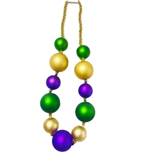 Matte Jumbo <strong>Mardi</strong> <strong>Gras</strong> Necklace <strong>Beads</strong> Holiday Party Decorations Plastic <strong>Mardi</strong> <strong>Gras</strong> <strong>Beads</strong> - Product Image 1