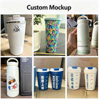 Vaso Térmico Personalizado de Acero Inoxidable con Logotipo, Recubierto con Aislamiento al Vacío, Taza de Regalo Promocional, Tazas para Café, Taza de Viaje con Pajita