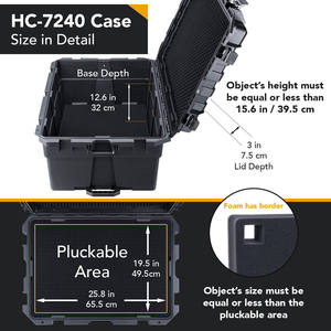 Muestra gratis equipo electrónico portátil instrumento Cámara herramientas Drone estuche de transporte con soporte OEM estuche rígido para almacenamiento - Product Image 2