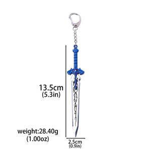 Game Peripheral 2D Anime Cartoon Keychains New Design Fashion Sword Metal Schoolbag Pendant <strong>Accessories</strong> for Gift - Product Image 6