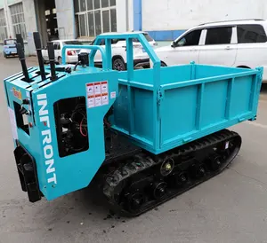 4WD เครื่องยนต์5.5 Hp เบนซินขับเคลื่อนไมโครสาลี่ Dumper ที่มีความจุ300กิโลกรัม