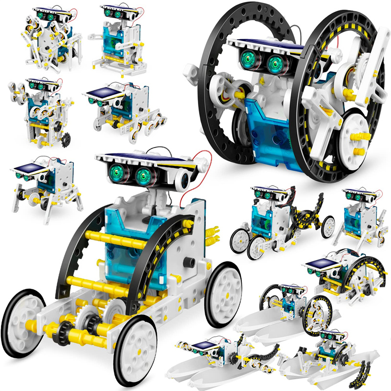 13 in 1 solar betriebene Roboter Science Engineering Spielzeug Spielzeug Intelligenz Montage-Kits für Studenten