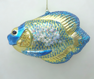 เครื่องประดับตกแต่งคริสต์มาสรูปปลาทองประดับมุกและเพชร พร้อมตกแต่งด้วยปลาเขตร้อนประดับเพชรหลากสี - Product Image 3