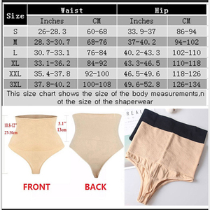 HEXIN Women's High Waist Tummy Control Thong Shaper Panties Slimming Underwear Waist Trainer <strong>Shapewear</strong> Hot Sale Spandex Material - Product Image 6