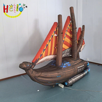 Galleon gonflable géant de style steampunk pour la décoration de scène de parc à thème