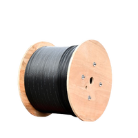 Kabel Serat Optik NX CORE Ftth 1fo 1 2 Core Bulat 5.0mm Selubung Ganda 4.6mm G657a2 Kabel Drop Bulat Indoor/Outdoor 1km
