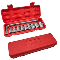 Kit de 10 douilles universelles à poignée en L 1/2 standard, outils à main, jeu de clés à douilles pour la réparation automobile et l'équipement