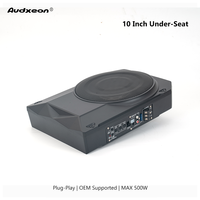 Subwoofer actif mince de 10 pouces pour voiture, sous siège, classe AB, 75 mm, profil bas, haut-parleur de basses alimenté OEM ODM