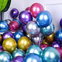 Ballons en latex noir et or de 5/10/12/18 pouces, écologiques, recyclables, imprimés en sérigraphie, pour anniversaire, Noël, mariage, fête