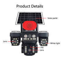 Caméra de sécurité CCTV QL23 à 3 objectifs 6MP avec détection de mouvement, suivi automatique, audio bidirectionnel, surveillance 4G/WiFi, caméra solaire