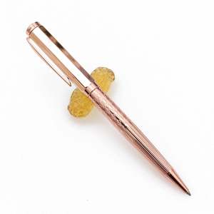 Stylos à bille hexagonaux en laiton de luxe, faits à la main, de haute qualité, en or 24 carats, avec logo personnalisé, corps en cuivre, stylos promotionnels originaux pour entreprises - Product Image 5