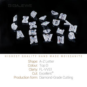 มอยส์ซาไนต์ GIGAJEWE ขนาด 5*<span class=keywords><strong>7</strong></span> มม. 1 กะรัต สี <span class=keywords><strong>D</strong></span> รูปตัวอักษร 26 ตัว แบบเจียระไนด้วยมือ สำหรับทำเครื่องประดับตามสั่ง - Product Image 2