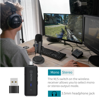BOYA – BY-PM500W Microphones de bureau de jeu et de podcasting sans fil, à condensateur de musique de studio usb pour enregistrement de réunion PC