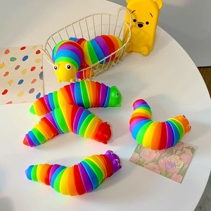 Nouveau Jouet Éducatif Polyvalent Anti-Stress Style TikTok, en Plastique, Escargot, Lombric, Chenille, Résistant aux Déchirures, Multicolore, Unisexe - Product Image 5