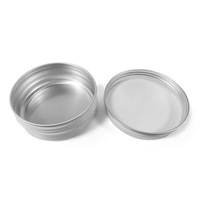 100 pièces Pots en aluminium blanc 15/20/30g, Boîtes en aluminium pour rangement de câbles, Contenants pour crème et cire 50g 100g, Pots à paillettes, Logo laser MC1351-WHITE