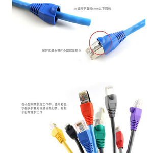 <b>Rj45</b> Network Connector Backshell Multicolor 8P8C <b>Cable</b> Protector For Ethernet Wiring - Product Image 3