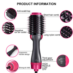 Secador de Pelo con Cepillo de Aire Caliente y Frío, Estilizador de Aire Caliente, Secador de Pelo de un Solo Paso, Voluminizador, Plástico, Profesional, Eléctrico, 1200W - Product Image 3