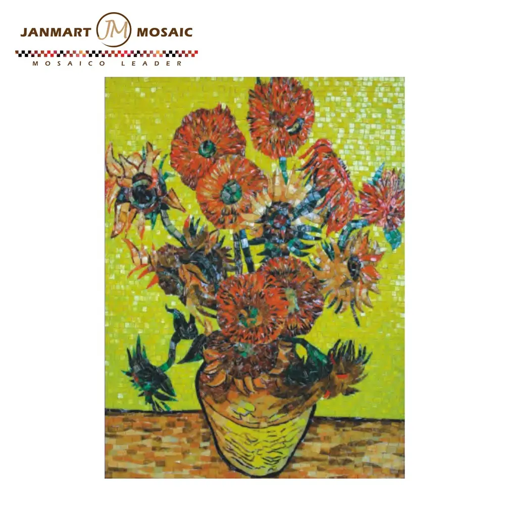 Customized Sunflower Les Tournesols Mosaic Painting Mosaic Decor Van Gogh Vinci Mosaic Wall Art