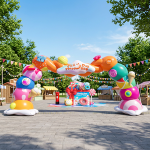Arco Inflable Personalizado Candy Land, Decoración Gigante de PVC para Eventos, Entrada con Iluminación LED para Promoción de Festivales - Product Image 3