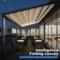 Auvent rétractable motorisé moderne de luxe SUNTO, imperméable, pour restaurant, balcon, jardin extérieur, patio, pergola