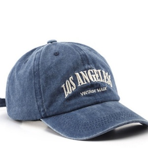 Washed Cotton Jersey Sporty Embroidered <b>Baseball</b> <b>Cap</b> for Unisex Outdoor American Vintage Style - Product Image 1