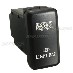 Interrupteur à bouton-poussoir de remplacement OEM LED vert 12V pour Toyota Landcruiser Hilux Prado 120 SERIES 2003-2009, barre lumineuse LED, éclairage de conduite - Product Image 4