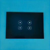 Interrupteur mural tactile LED personnalisé, verre trempé plat avec revêtement anti-reflet AG, panneau capacitif sensible, prise