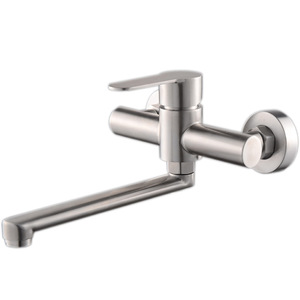 Jboyurn Wall Mounted Kitchen Faucet 304 Stainless Steel Single Handle 360 Degree Rotate Modern Design - Product Image 5