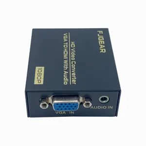FJ-VH003 Fjgear 3 ports convertisseur vga vers hdmi avec audio 1080p avec coque en fer