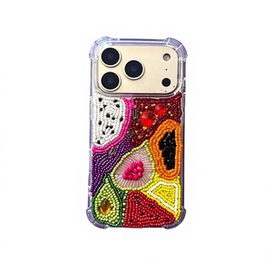 Funda Protectora para Teléfono Móvil con Cuentas de Frutas y Pedrería Floral Personalizada, Resistente a Golpes, de 6 Pulgadas, para iPhone de Apple - Product Image 1