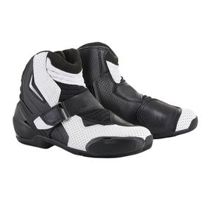 Respirant court-cheville Touring imperméable en cuir de vachette moto course-moto chaussures-bottes pour motard - Product Image 1