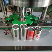 Máquina automática de sellado y llenado de latas de cerveza, sellador de latas de lata de vidrio de alta velocidad