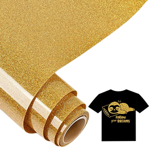 Film de <span class=keywords><strong>transfert</strong></span> thermique Imodor Scintillating Gold Hot Scinch Vencile Slim Flex de 5 pieds pour machine de découpe Maker Cameo <span class=keywords><strong>Silhouette</strong></span> pour vêtements - Product Image 1