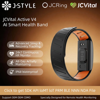 Pulsera Inteligente JCVital V4 SDK APL OEM ODM para Monitoreo de Salud con Batería de Larga Duración, Venta al por Mayor, Monitoreo de Frecuencia Cardíaca y Sueño 24H