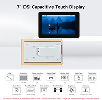 AISmartlink Waveshare 7 inç DSI Kapasitif Dokunmatik Ekran Raspberry Pi 5/4B/3B/CM3/3+/4 ile Uyumlu 720x1280 IPS Panel