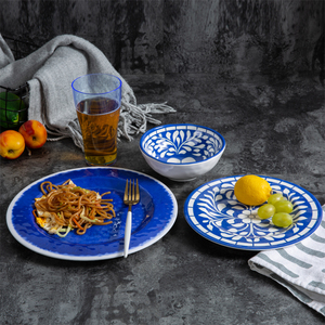 Bộ Đồ Ăn Tối 16 Món Juego De Vajilla, Gồm Ly Thủy Tinh, Mặt Bàn, Bộ Đồ Ăn Hiện Đại Chất Liệu Melamine Với Các Đĩa Sang Trọng - Product Image 6