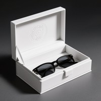 Boîte d'emballage magnétique à rabat rigide en carton pour lunettes de vue et de soleil, personnalisable OEM (logo, taille, couleur, forme, nouveau design)
