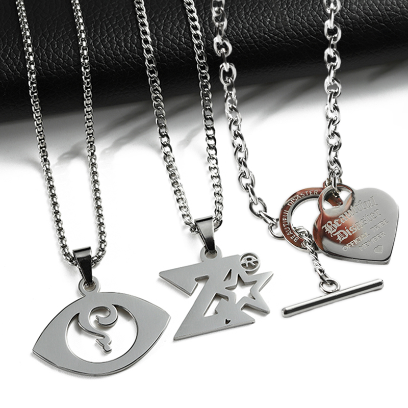 2024 nuova moda donna uomo collana produttore personalizzato di qualsiasi forma collana pendente in acciaio inox argento collana con catena