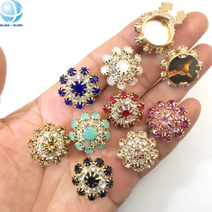 Trang trí Rhinestone nút bao gồm phụ nữ áo sơ mi nút Jewel phù hợp với đám cưới phụ kiện trượt trên nút bao gồm - Product Image 1
